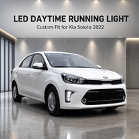 Feux de jour à LED pour pare-chocs avant de voiture pour KIA SOLUTO 2022, feux de jour bicolores avec clignotants intégrés, lampe étanche 12V