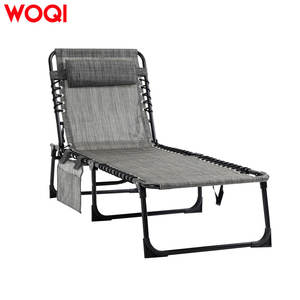 Lit de camping pliable Woqi 72,75 x 22,75 x 11,75 pouces, cadre en métal, chaise longue portable d'extérieur avec dossier réglable - Product Image 2