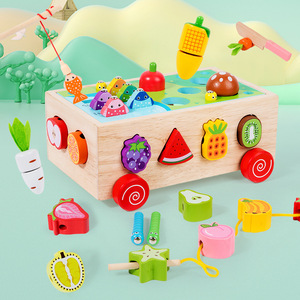 2025 juego educativo de corte de frutas de pesca con cuentas para niños 7 en 1 juguete de madera multifuncional para niñas de <span class=keywords><strong>5</strong></span> a 7 <span class=keywords><strong>años</strong></span> - Product Image 2