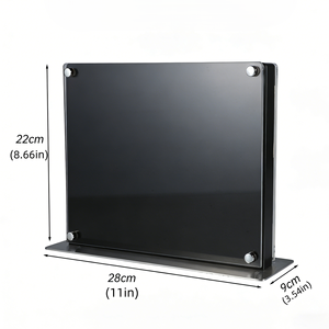 Portacoltelli Magnetico Jaswehome Bifacciale in Legno Nero e Acrilico, Ecologico e Durevole, Facile da Installare, Supporto per Coltelli da Cucina - Product Image 4