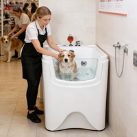 Nouvelle Conception Baignoire pour Animaux en Acrylique avec Fonction Massage et Drain Anti-Bouchon de Cheveux pour Toilettage Chien Chat Vente en Gros