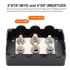 השיגעון האחרון 500 א נחושת בר אוטובוס 6 מ "מ צלחת פליז טהור 4x m8 2x m10 חתיכים בלוק חלוקת כוח - Product Image 3