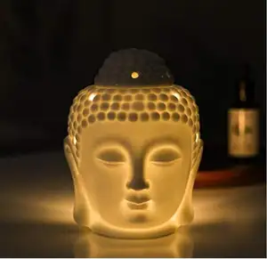 Домашний декор, керамическая головка Будды, Эфирная ароматерапия, воск, плавкие горелки, масляный диффузор, подсвечники Будды