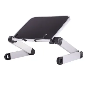 Hot Selling Newest Fashion aluminum swivel 17 inch desk folding table grier laptop tables easy assemble computer desk
