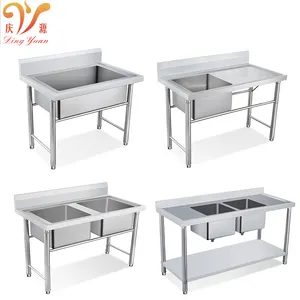 Excellent Price 304 Grade Commercial Stainless Steel Bowl Kuwait Stainless Steel Sink With Wotk Top