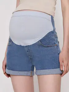 BUFA fashion Plus Size Leggings Maternity Denim Jeans Shorts Pants For Pregnant Women Clothes