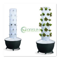Système de culture hydroponique et aéroponique intelligent pour petit jardin d'intérieur, tour à plusieurs niveaux avec design vertical en PVC de qualité alimentaire