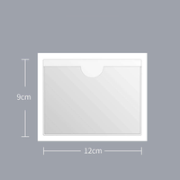 Pochettes transparentes en PVC souple pour pare-brise de voiture, vinyle d'index, carton autocollant, étiquette de prix, porte-carte, permis de billet