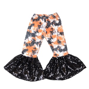 Pantalones de Campana con Lentejuelas y Volantes para Bebés Niñas, Pantalones Acampanados para Niñas - Product Image 3