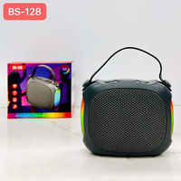 Haut-parleur portable sans fil en tissu BS-128 en gros avec fonctions radio FM/TF/USB/TWS, woofer stéréo, super basses et haut-parleur Bluetooth puissant