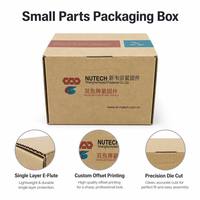 Boîte en carton ondulé E-Flute monocouche avec impression offset personnalisée pour fixations industrielles, vis ou petites pièces de quincaillerie