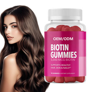 Gomitas de Biotina para el Cuidado del Cabello de Mujer, Anticaída del Cabello, Fortalecimiento de las Uñas, Hidratación de la Piel, Fórmula Sin Azúcar, Sin Conservantes Artificiales - Product Image 1