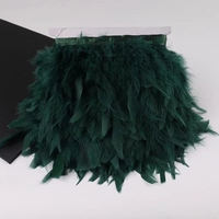 Garnitures en plumes de dinde moelleuses en gros, tissu en dentelle Chandelle teint, pour costumes, robes, artisanat, fêtes, franges évasées en plumes de dinde