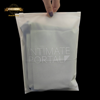 Sacs d'emballage pour vêtements en plastique givré avec fermeture éclair, imprimés mat personnalisés GRS, recyclables, pour chaussettes et chaussures, avec logo CPE