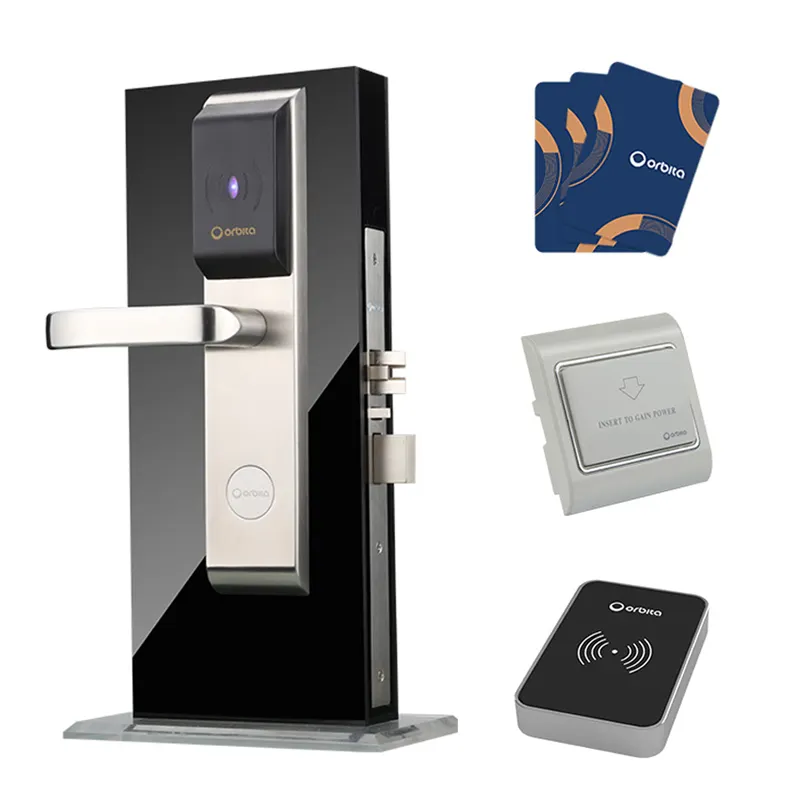 Batteria impermeabile Orbita 125khz Rf Rfid Hotel Smart Key Less Key Card serrature per porte sistemi di ingresso con interruttore a risparmio energetico