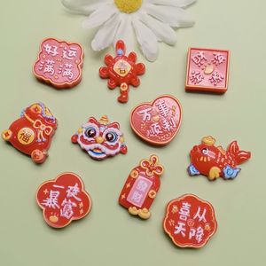 เรซินรูปทรงหลังเรียบสไตล์เทศกาลฤดูใบไม้ผลิน่ารัก100ชิ้น<span class=keywords><strong>ปลาทอง</strong></span>นำโชคกระเป๋าหัวสิงโตนำโชคเครื่องรางสำหรับตกแต่งงานปาร์ตี้ - Product Image 3