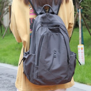 Student <b>Backpack</b> 18 In Gray Solid Color Unisex <b>Computer</b> Interlayer Everyday Use - Product Image 1