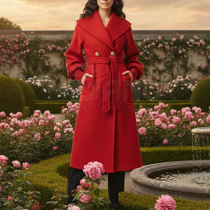 Abrigo Largo de Invierno para Mujer, Diseño Personalizado, Lana y Poliéster de Alta Calidad, Transpirable, Secado Rápido, Ecológico, Precio Razonable - Product Image 6