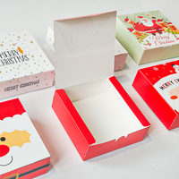 Prix de gros de l'industrie Boîte en papier cadeau rigide Emballage texturé d'ornements de Noël pour aliments Type de dossier de stratification mate