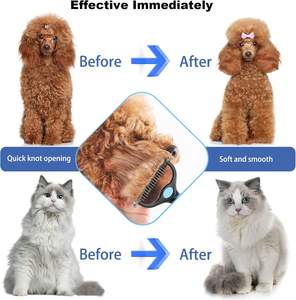 ペットグルーミングラバーレーキ猫 & 犬用,環境にやさしい両面脱石ブラシ - Product Image 6