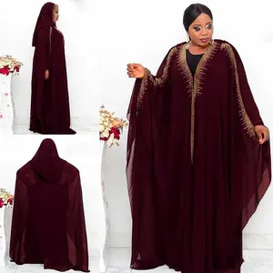 2024 femmes caftan robes avec capuche robes africaines en chitenge nouvelles conceptions de robes africaines en chitenge