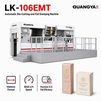 Machine automatique de découpe et de marquage à chaud LK-106EMT pour emballages cosmétiques (boîtes de crème) 1060 mm 8000s/h avec alimentation continue