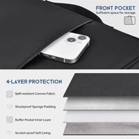 Sac de rangement pour tablette personnalisé, imperméable, antichoc, avec poignée, couleur unie, portable, durable, avec fermeture éclair, étui pour ordinateur portable avec poche