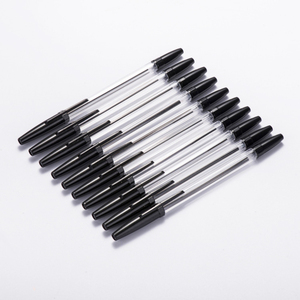 Bon marché Promotion de base simple stylo à bille en plastique stylo avec logo personnalisé - Product Image 3