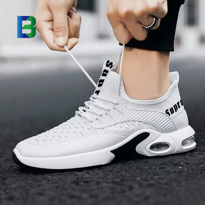 Wholesale Designer White Fashion Sneakers Running Shoes for Men Lightweight Breathable Men Casual Walking Tennis Shoes