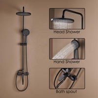 Système de panneau de douche à pluie apparent pour salle de bain, colonne de douche en laiton, ensemble de mitigeur de douche