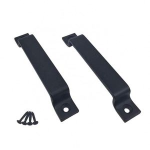 Poignée de porte coulissante WEKIS en acier carbone noir mat pour portes de grange, entrepôt/atelier/appartement, installation facile - Product Image 1