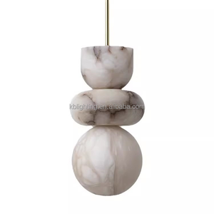 Modern Art Design Eenvoudige Albasten Kroonluchters Slaapkamer Badkamer Ijdelheid Bal Led Natuurlijke Albast Hanglamp - Product Image 2