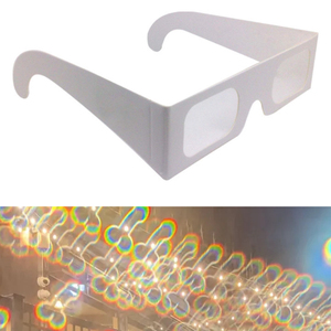 Бумажные очки с радужными сердцами, дифракционные 3D-очки в форме сердца, специальные световые очки для уличной музыкальной вечеринки/бара/фейерверка - Product Image 2