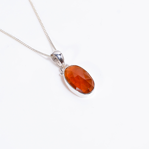 สีส้ม Kyanite 925จี้เงินขายส่งเงินสเตอร์ลิงเครื่องประดับแฮนด์เมดอินเดียเครื่องประดับเงินที่กำหนดเองขายส่ง - Product Image 1