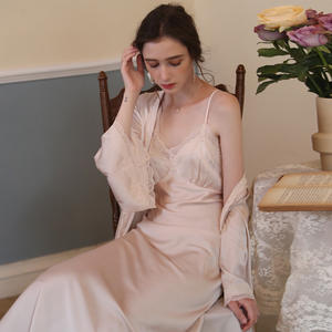 Kimono <span class=keywords><strong>da</strong></span> donna abito <span class=keywords><strong>e</strong></span> <span class=keywords><strong>camicia</strong></span> <span class=keywords><strong>da</strong></span> <span class=keywords><strong>notte</strong></span> a fascia, <span class=keywords><strong>vestaglia</strong></span> morbida per indumenti <span class=keywords><strong>da</strong></span> <span class=keywords><strong>notte</strong></span>, accappatoi lunghi in raso di seta - Product Image 3