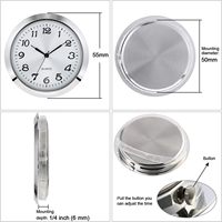 55 mm Inserts D'horloge Or Argent Lunette Cadran Blanc Arabe Chiffre Romain Petite Taille Inserts De Montre Têtes D'horloge Mini Horloge Fit-ups