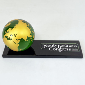 Personalizar oro plata cobre palabra Mapa Verde cristal globo con Base negra cristal tierra escultura bola - Product Image 6