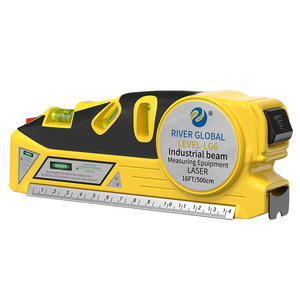 RIVER GLOBAL Multi Functional Tape <b>Measure</b> 16ft 5m Laser Level Green Light Leveling <b>Tool</b> For Construction <b>Measurement</b> - Product Image 5