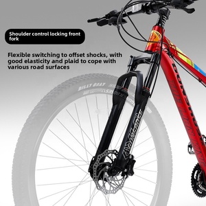Vélo de montagne rouge à cadre rigide de 29 pouces, cadre en alliage d'aluminium pour adulte, selle ergonomique, frein à disque double ultra-léger, vitesse variable, VTT - Product Image 2