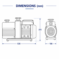 Pompe à vide électrique multi-étages à basse pression pour l'industrie agroalimentaire, distillation moléculaire, personnalisation OEM