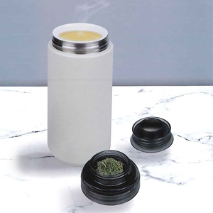 Taza Térmica de Doble Uso con Revestimiento de Porcelana, 8 oz/240 ml, Acero Inoxidable con Filtro de Té Integrado - Product Image 3