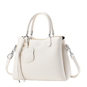 Sac fourre-<span class=keywords><strong>tout</strong></span> grande capacité pour femme en cuir PU, couleur unie, sac à bandoulière décontracté, nouveau style, sac quotidien avec fermeture éclair - Product Image 5