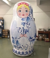 Modèle de dessin animé matriochka gonflable, Fuwa chinois gonflable pour la décoration de paysage à vendre