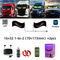 Panneau matriciel LED flexible, yeux de démon dynamiques, panneau de signalisation pour voiture, application Bluetooth, télécommande, écran défilant pour voiture et camion