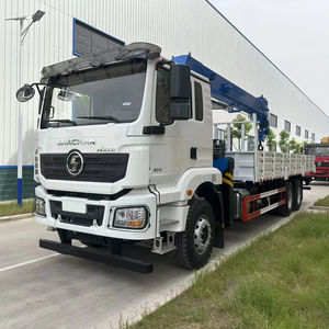 Grue sur camion Shacman personnalisable pour charges lourdes, 10, 12, 14 tonnes, grue de chargement hydraulique à flèche droite à vendre - Product Image 1