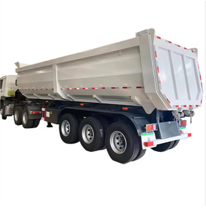 Remorque à benne basculante hydraulique à 3/4 essieux Semi-remorque à <span class=keywords><strong>ventre</strong></span> Camion à benne basculante utilisé pour le transport de sable, de gravier, de sol et de <span class=keywords><strong>charbon</strong></span> - Product Image 6