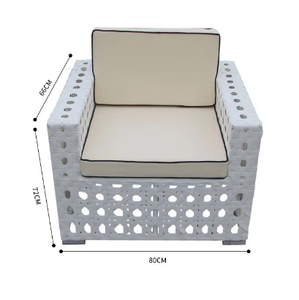 مبيعات مميزة تصميم فاخر فردي للأماكن الخارجية أريكة للحديقة من الخيزران مجموعة كراسي استراحة أثاث فناء المنزل مقاوم للماء - Product Image 5
