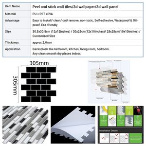 Calcomanías de pared con efecto de azulejo <span class=keywords><strong>rosa</strong></span>, <span class=keywords><strong>palo</strong></span> autoadhesivo impermeable para cocina, <span class=keywords><strong>baño</strong></span>, salpicaduras, decoración moderna fácil de limpiar - Product Image 5