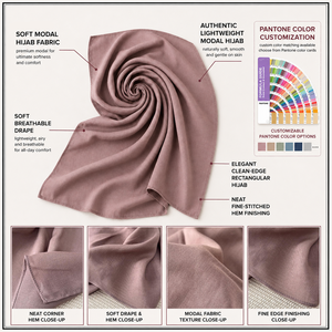 Sito morbido Premium 2025 semplice modale con sottofondo in Jersey abbinato a scialle hijab donne musulmane - Product Image 5