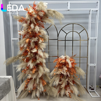 LEDA Fleurs et plantes stabilisées, Fleurs de pampa, Décoration de salon avec miroir, Décoration de mariage, Arrangement de pampa pour salon et boutique